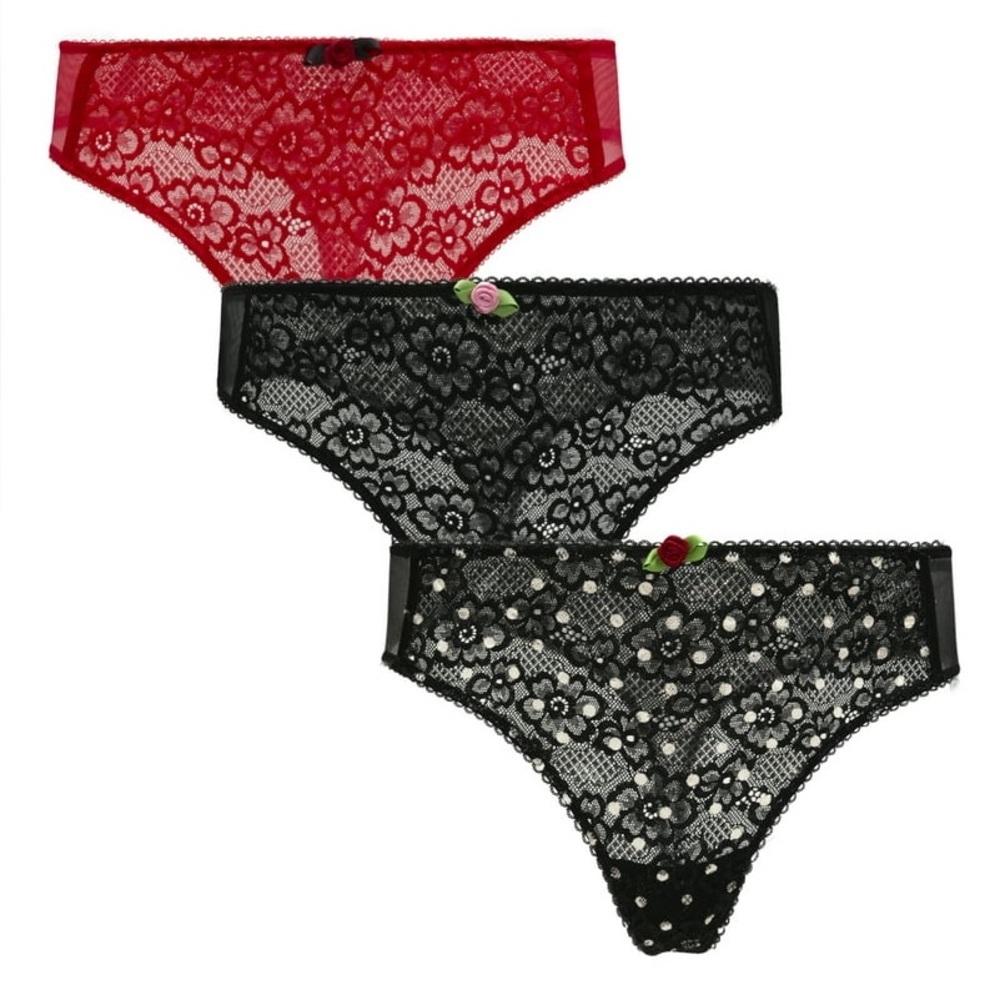 Parade Lace Thong Underwear, 3-Pack